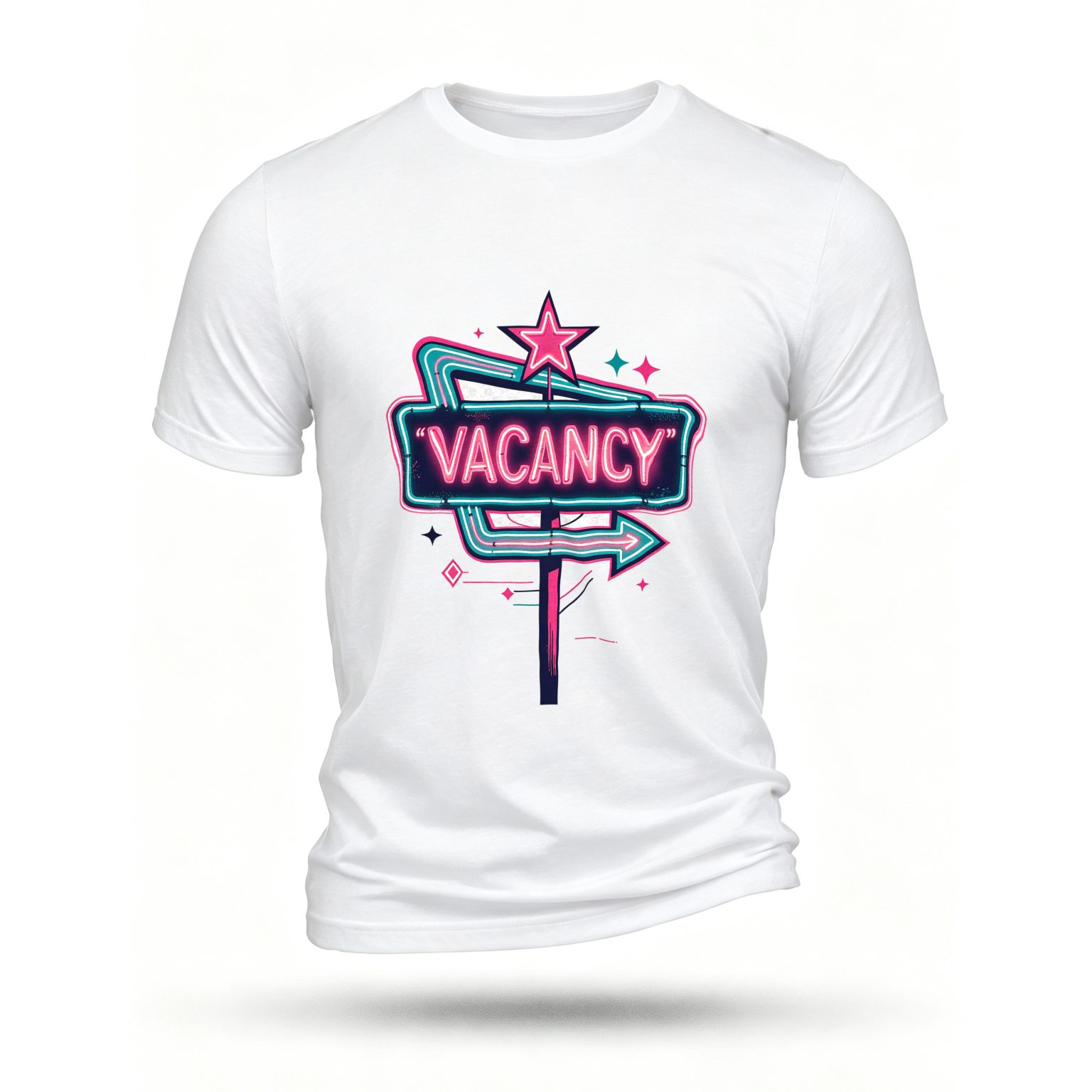 White T-shirt, front print