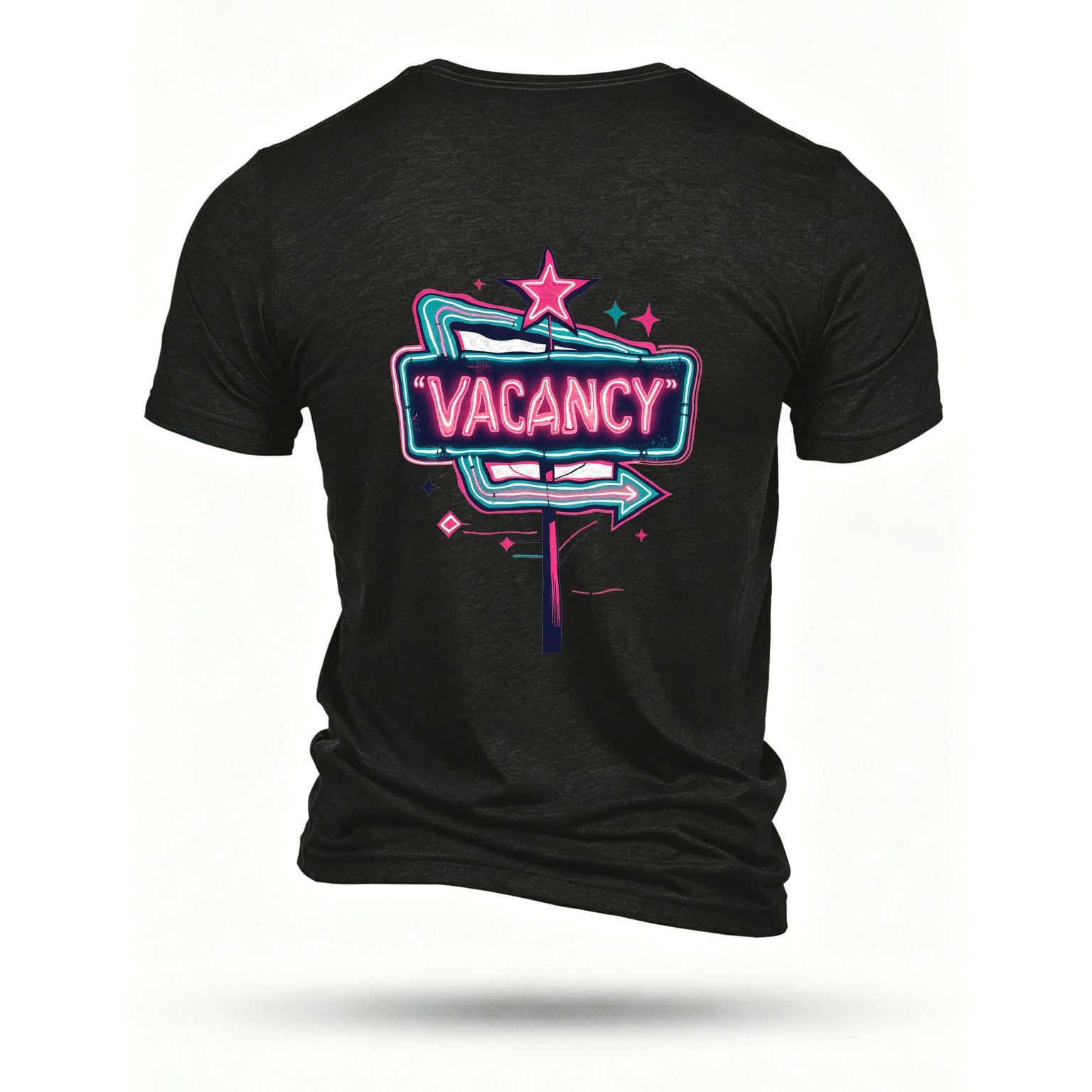 Black T-shirt, back print