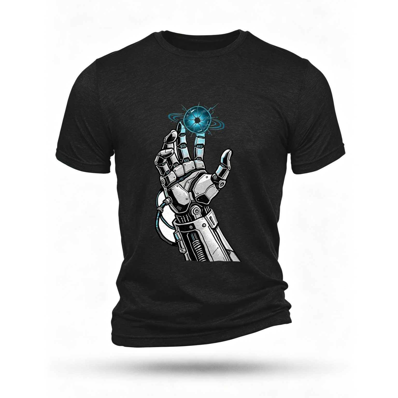 Black T-shirt, front print