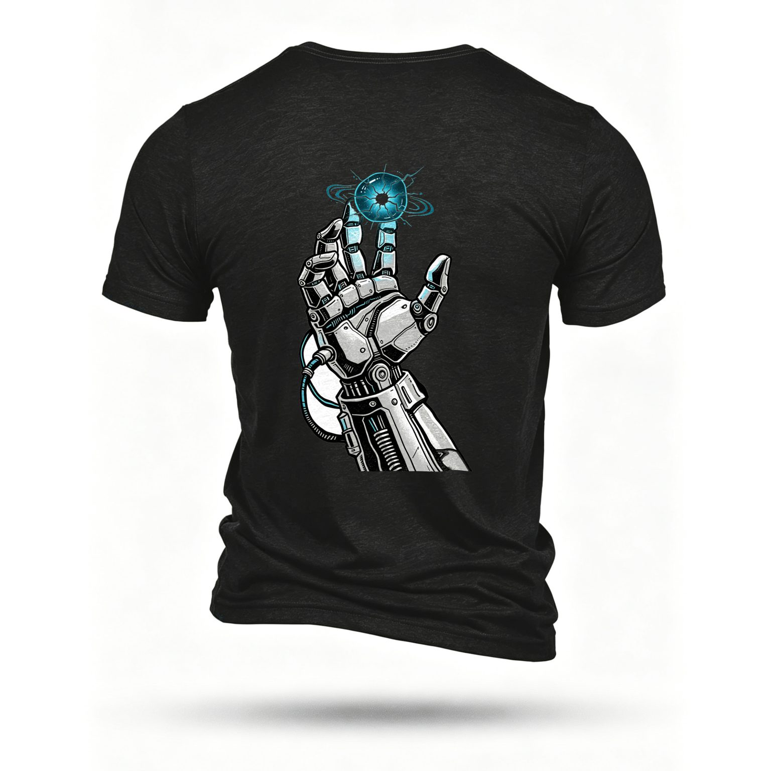 Black T-shirt, back print