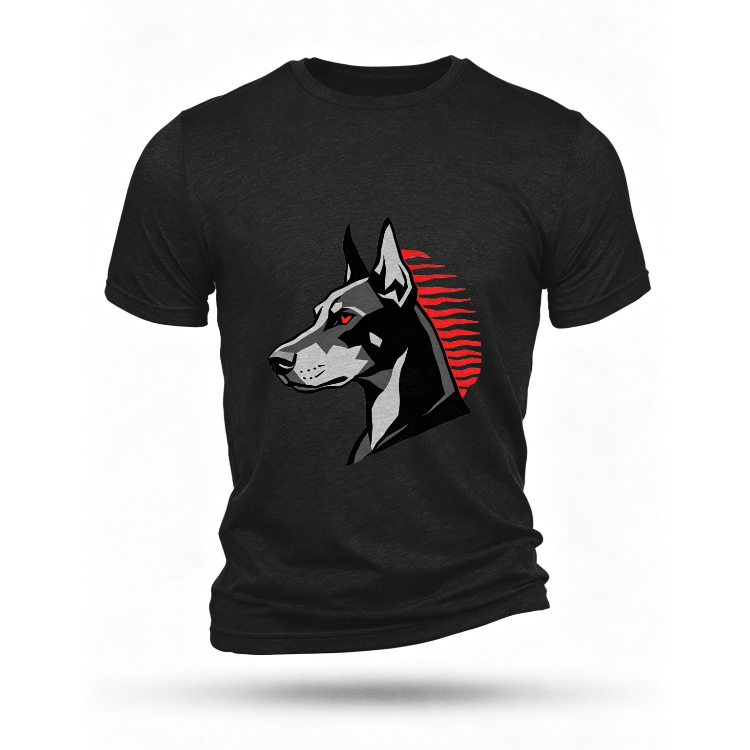 Black T-shirt, front print