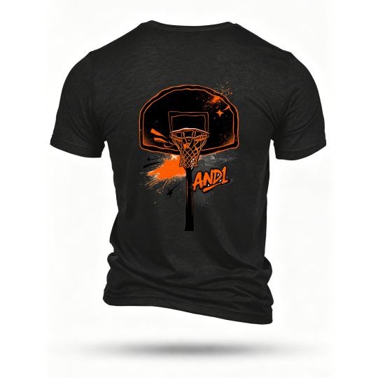 Black T-shirt, back print