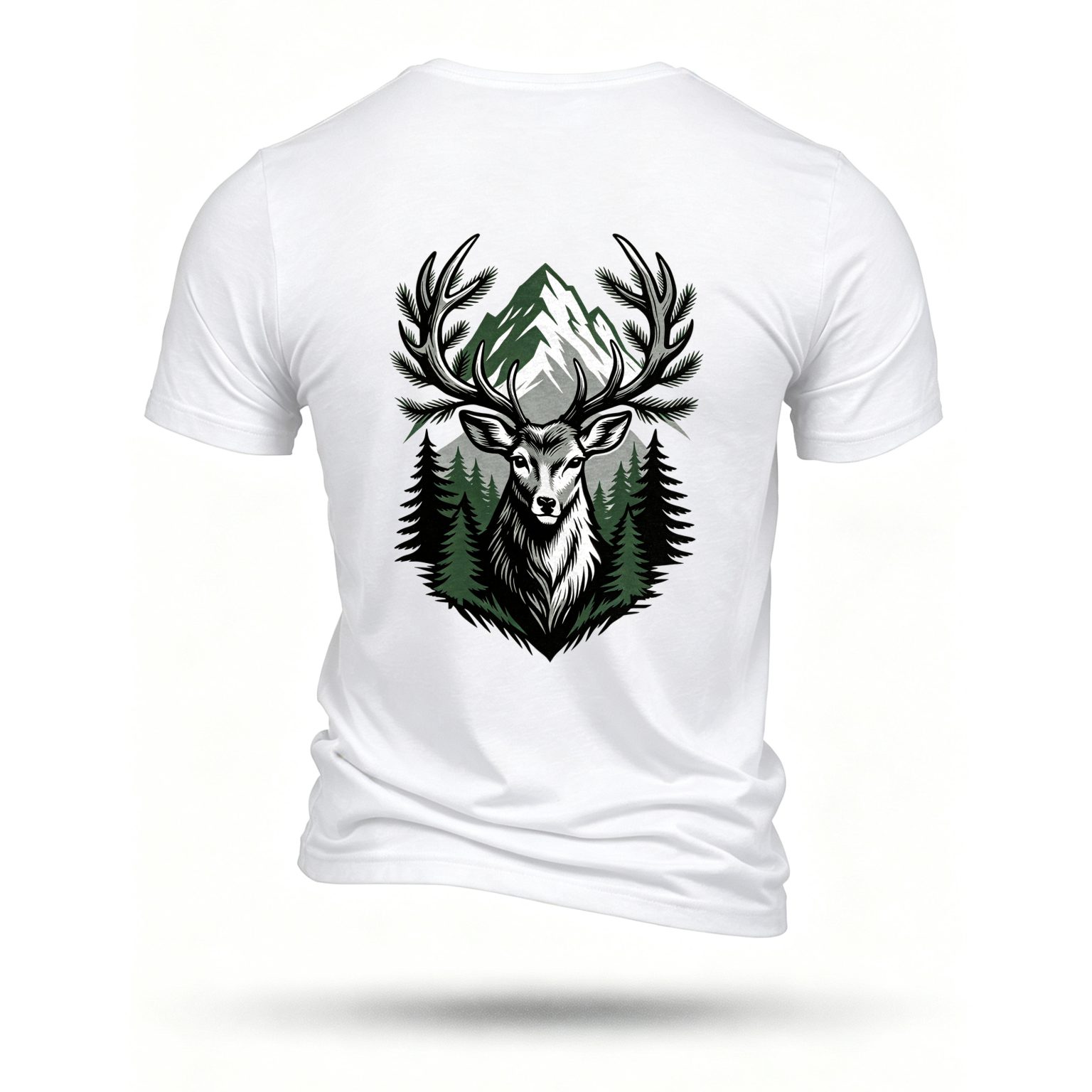 White T-shirt, back print