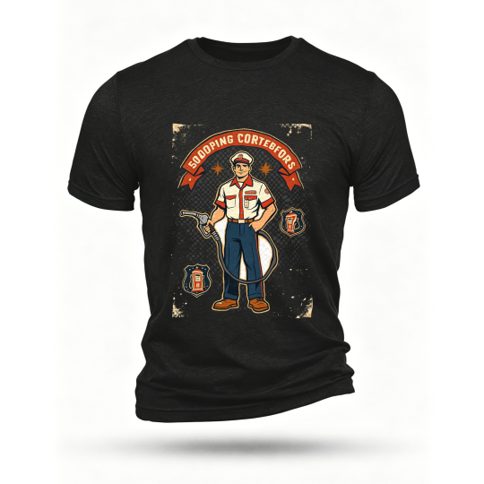 Black T-shirt, front print