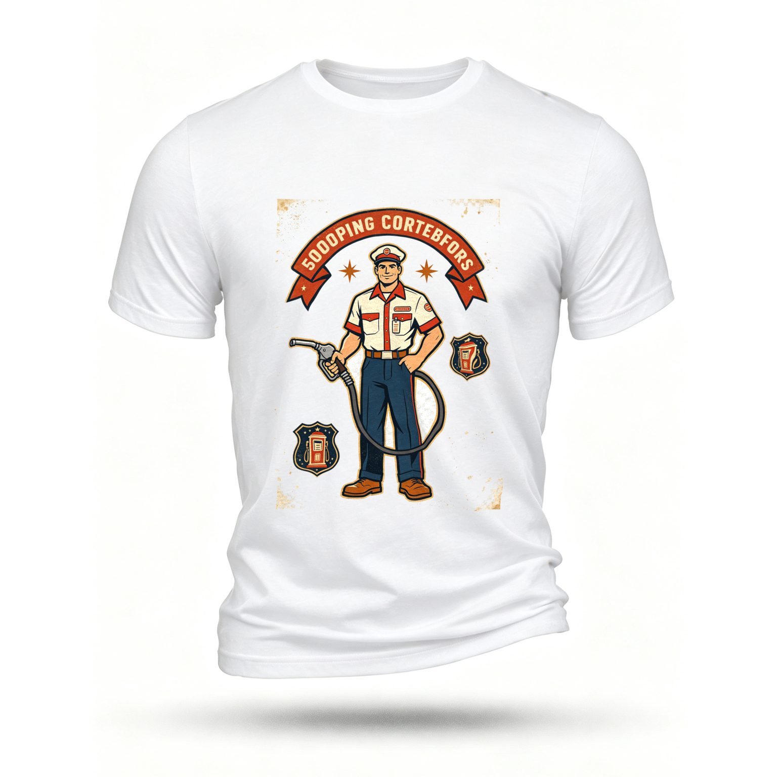White T-shirt, front print