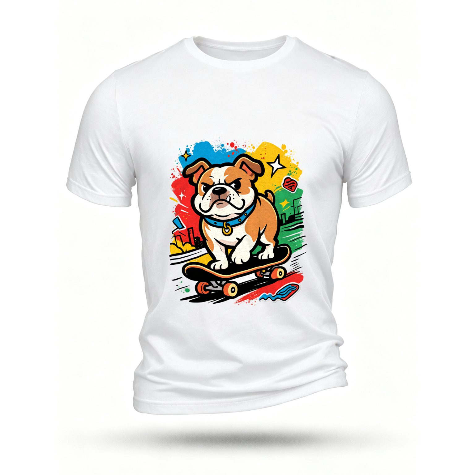 White T-shirt, front print