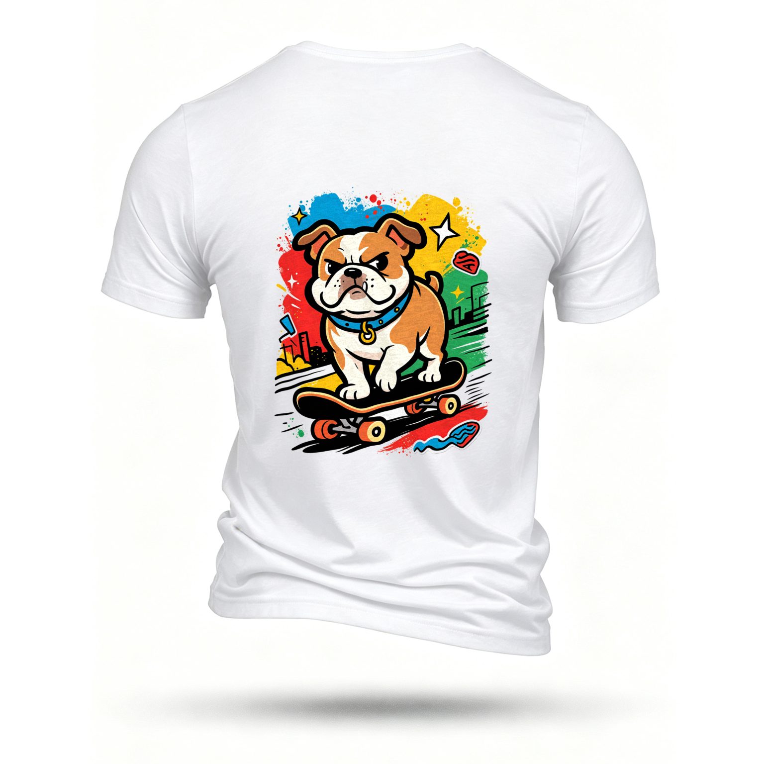 White T-shirt, back print
