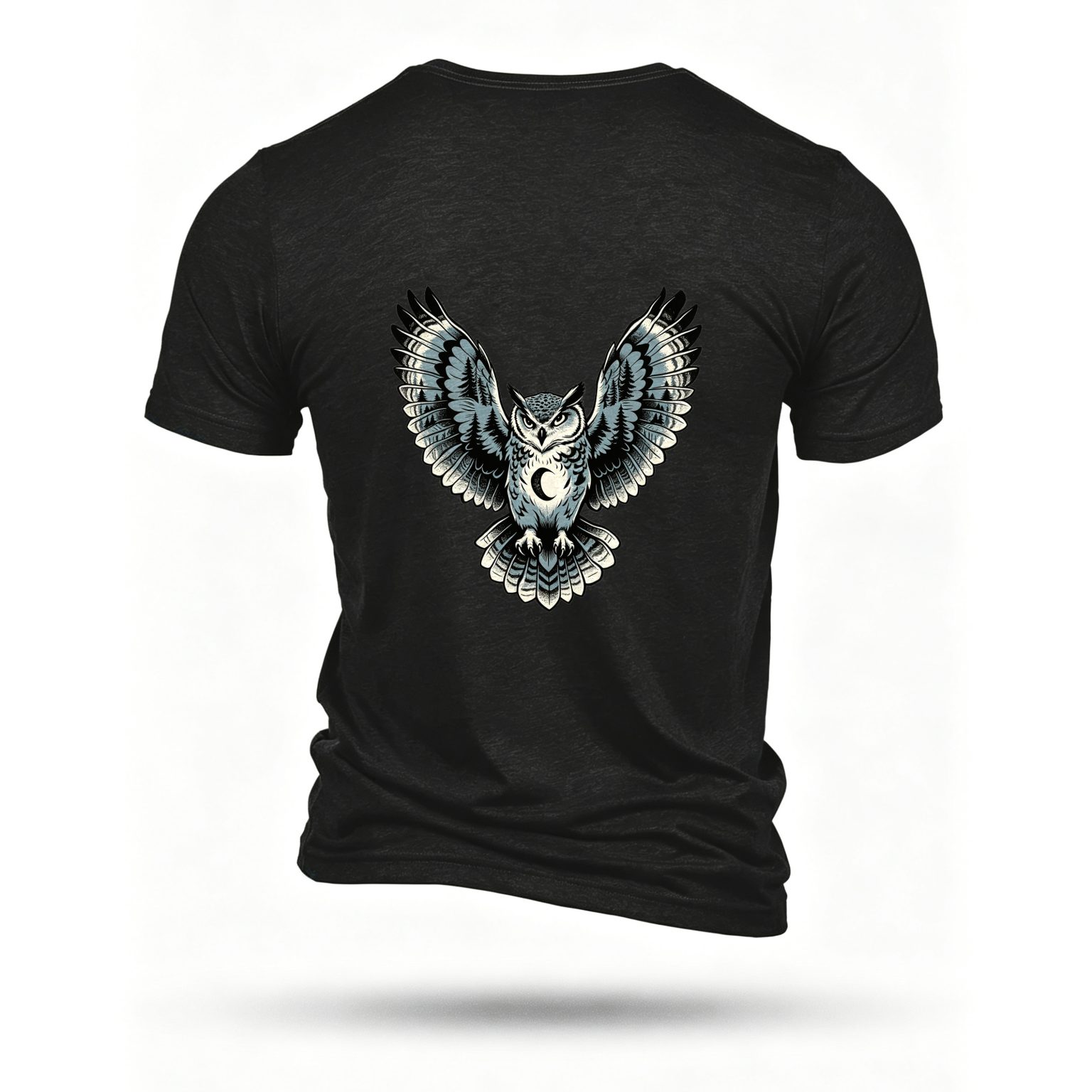 Black T-shirt, back print