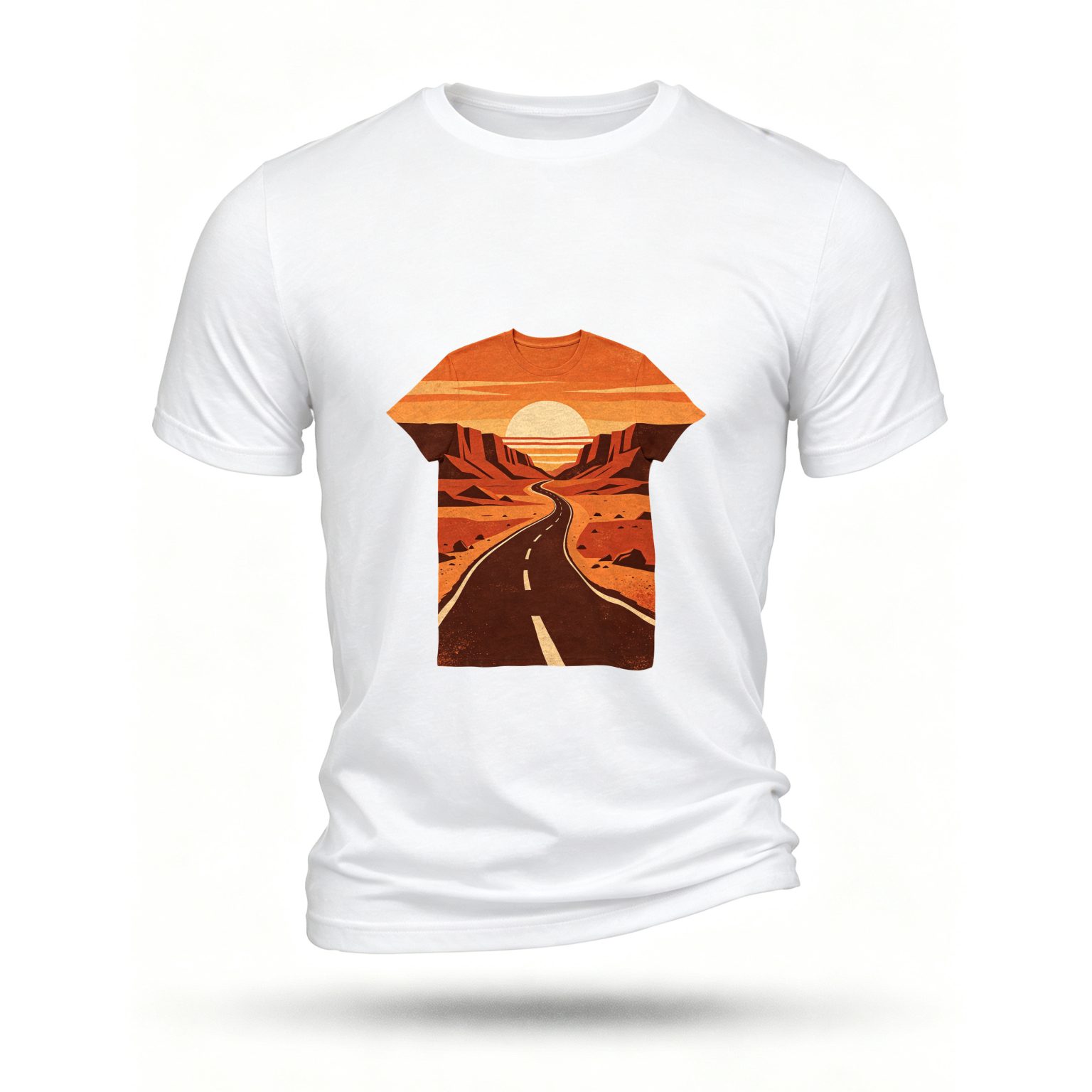 White T-shirt, front print