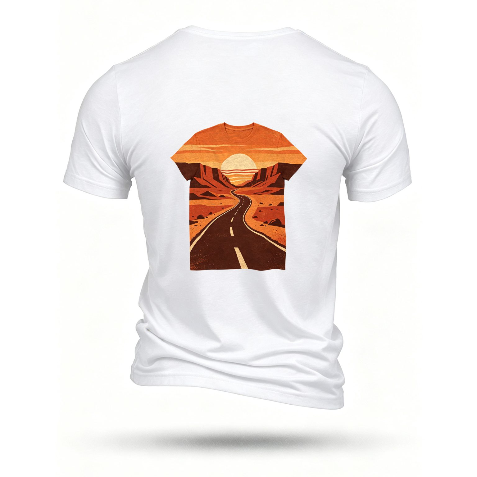 White T-shirt, back print