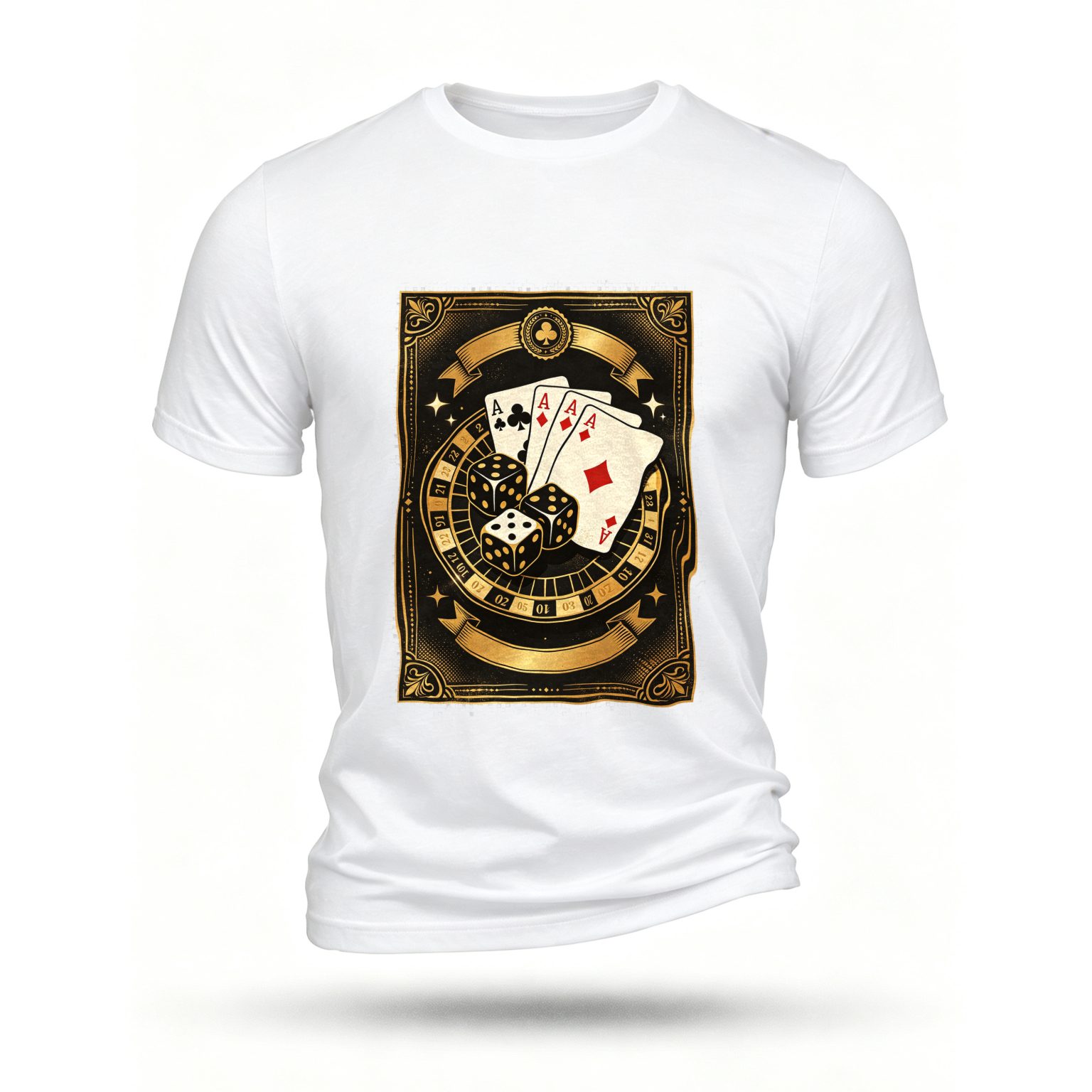 White T-shirt, front print