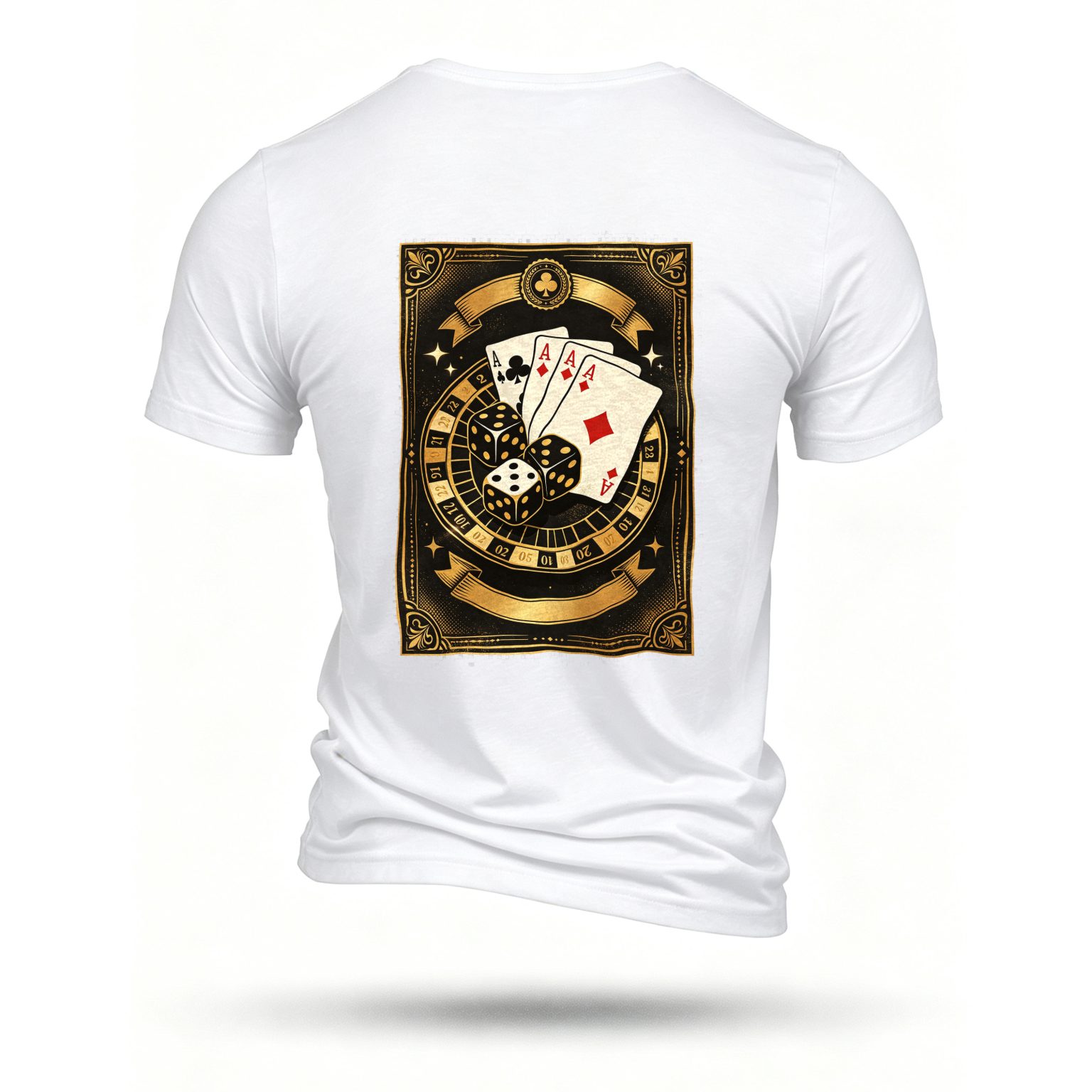 White T-shirt, back print
