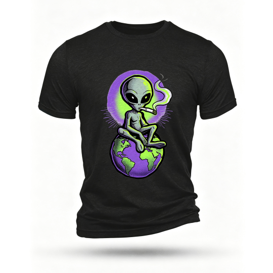 Black T-shirt, front print