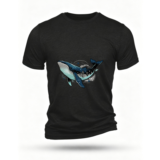 Black T-shirt, front print