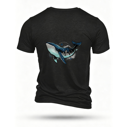 Black T-shirt, back print