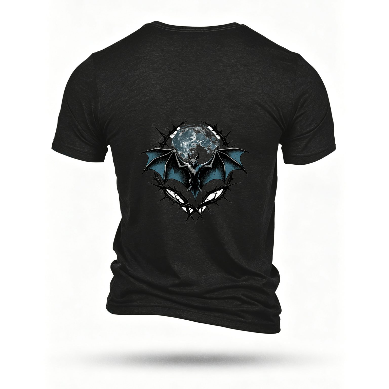Black T-shirt, back print