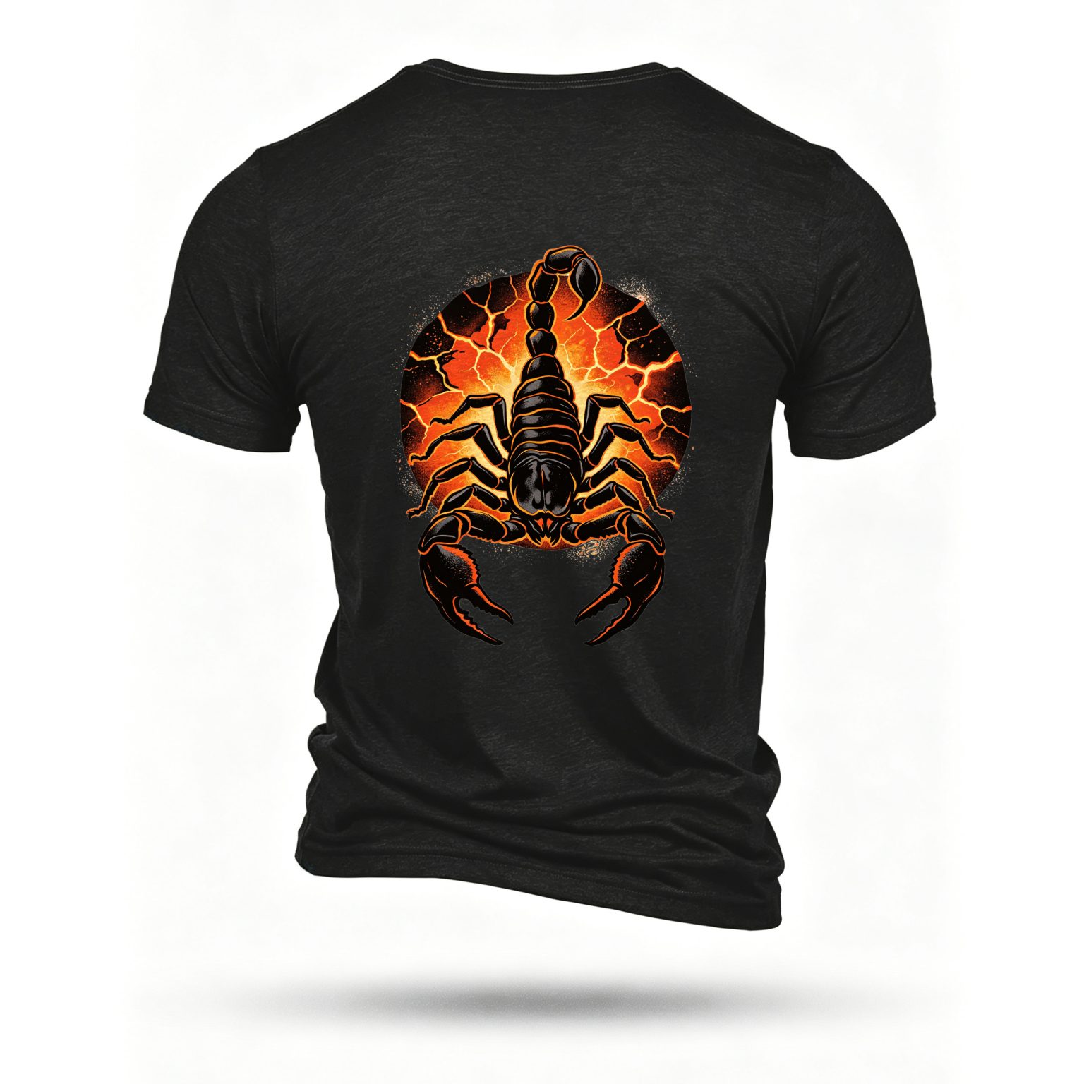 Black T-shirt, back print
