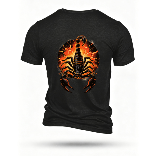 Black T-shirt, back print