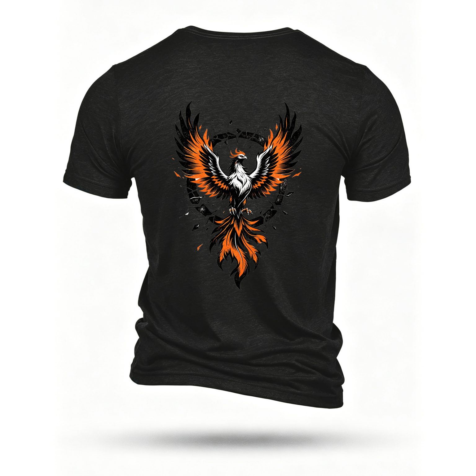 Black T-shirt, back print