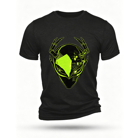 Black T-shirt, front print