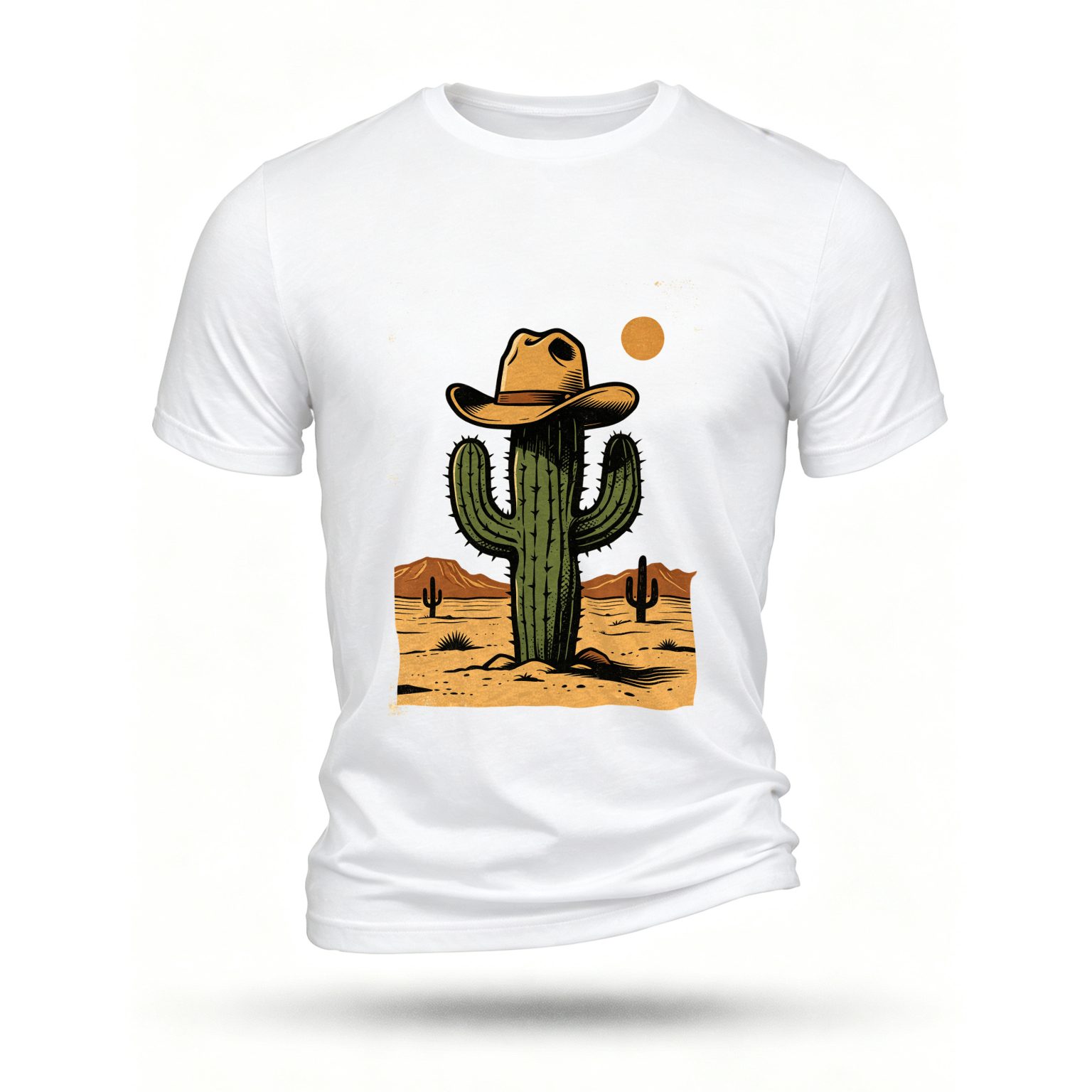 White T-shirt, front print