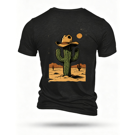 Black T-shirt, back print