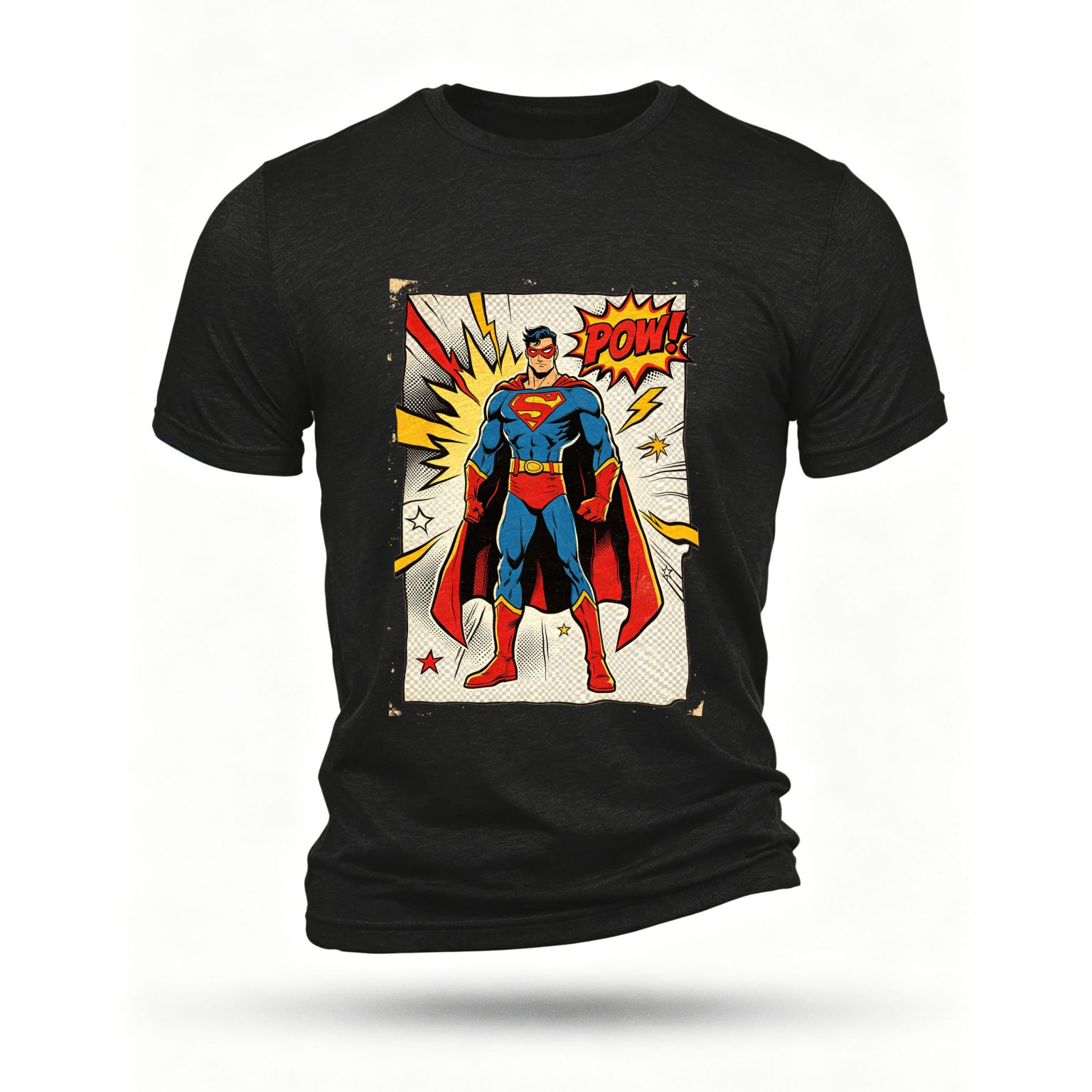 Black T-shirt, front print