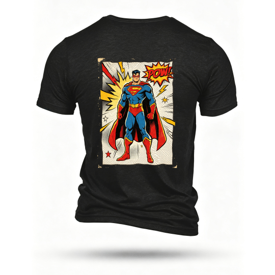 Black T-shirt, back print
