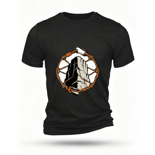 Black T-shirt, front print