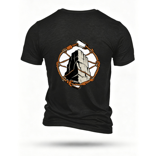 Black T-shirt, back print