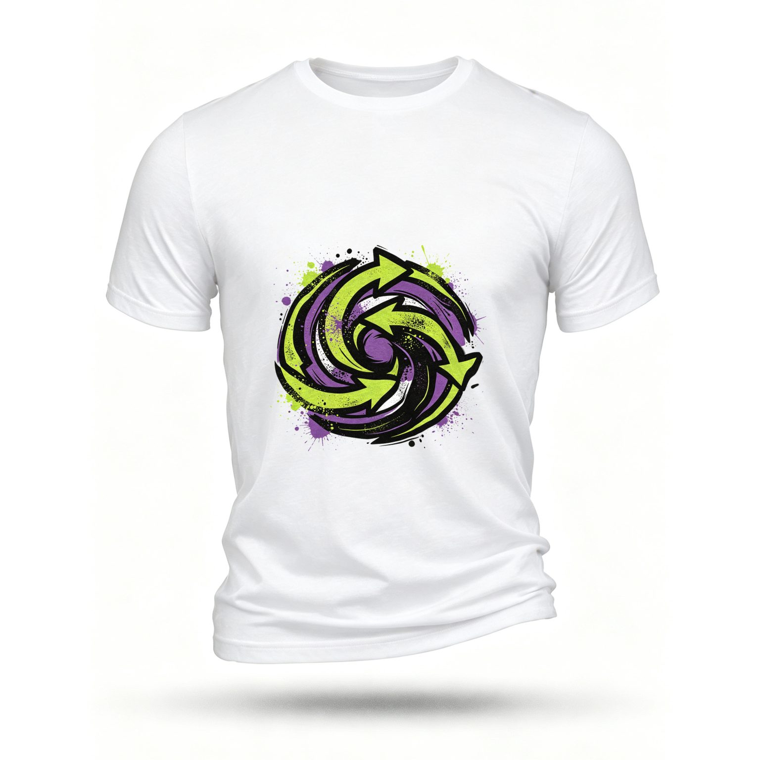 White T-shirt, front print