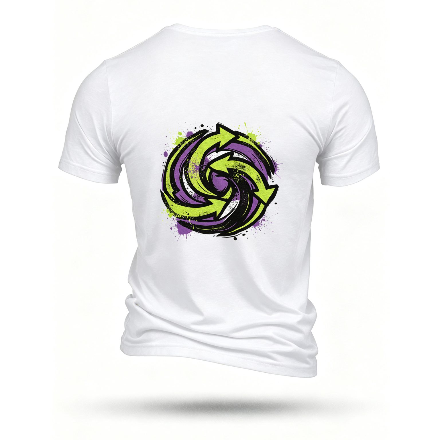 White T-shirt, back print