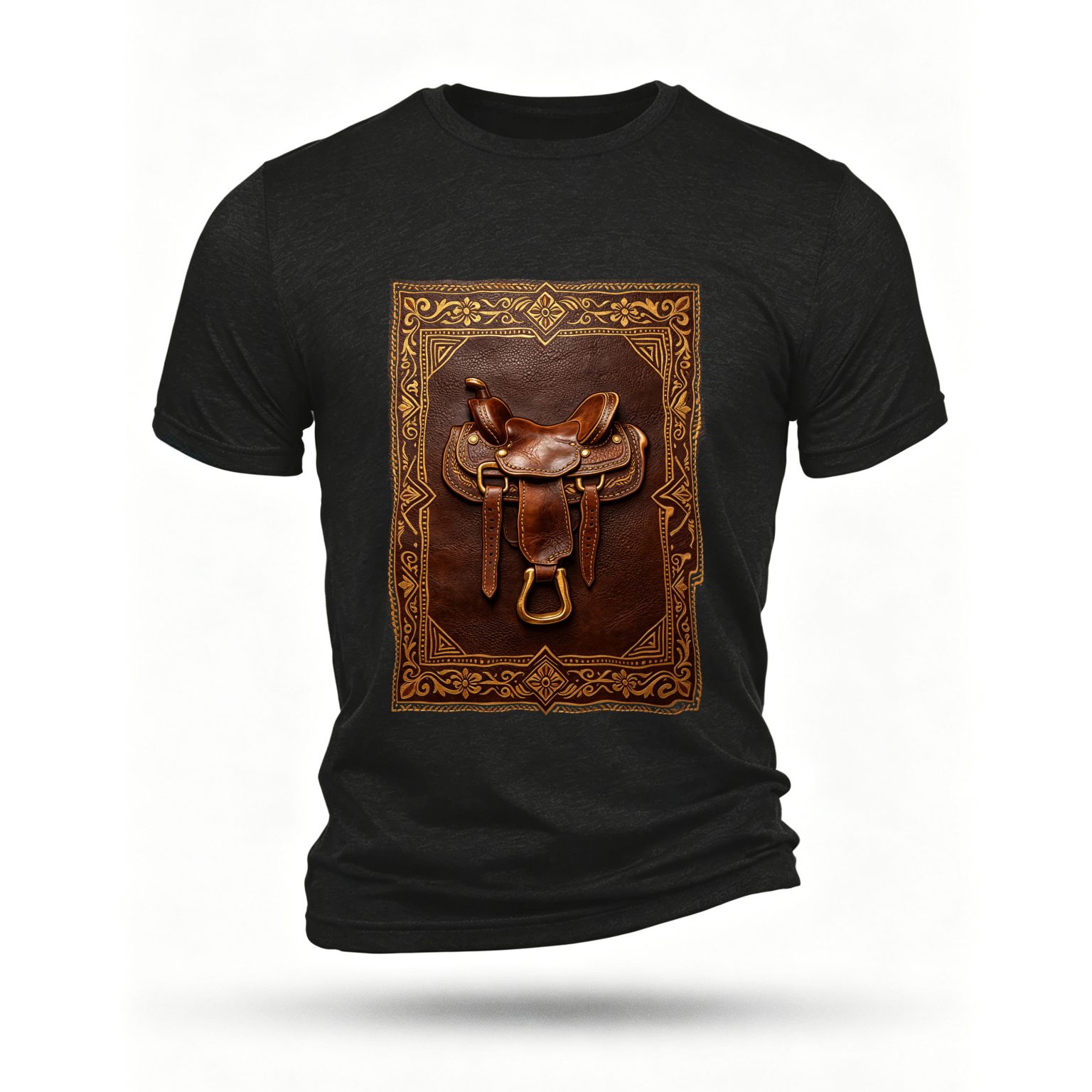 Black T-shirt, front print
