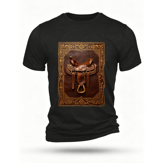Black T-shirt, front print