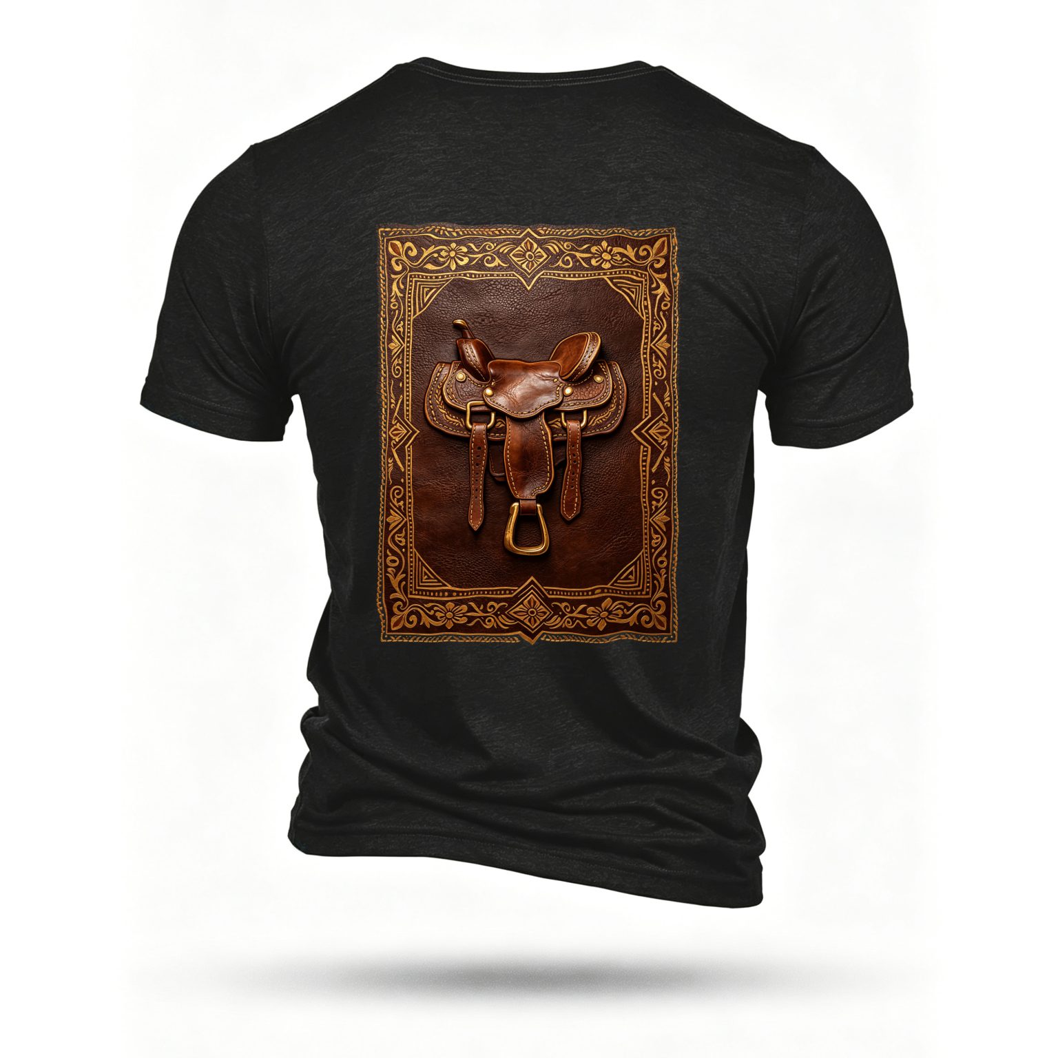 Black T-shirt, back print