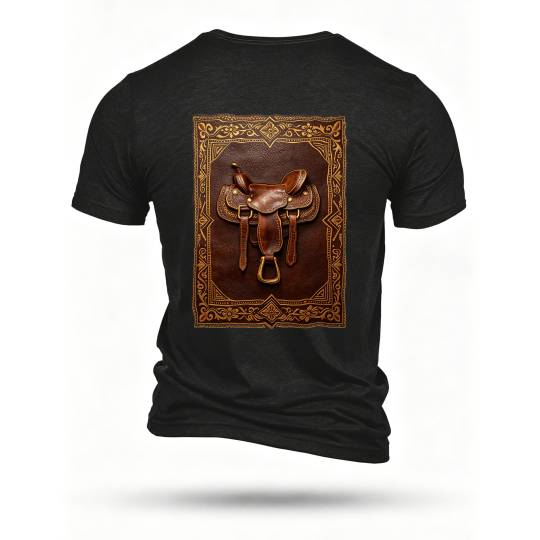 Black T-shirt, back print