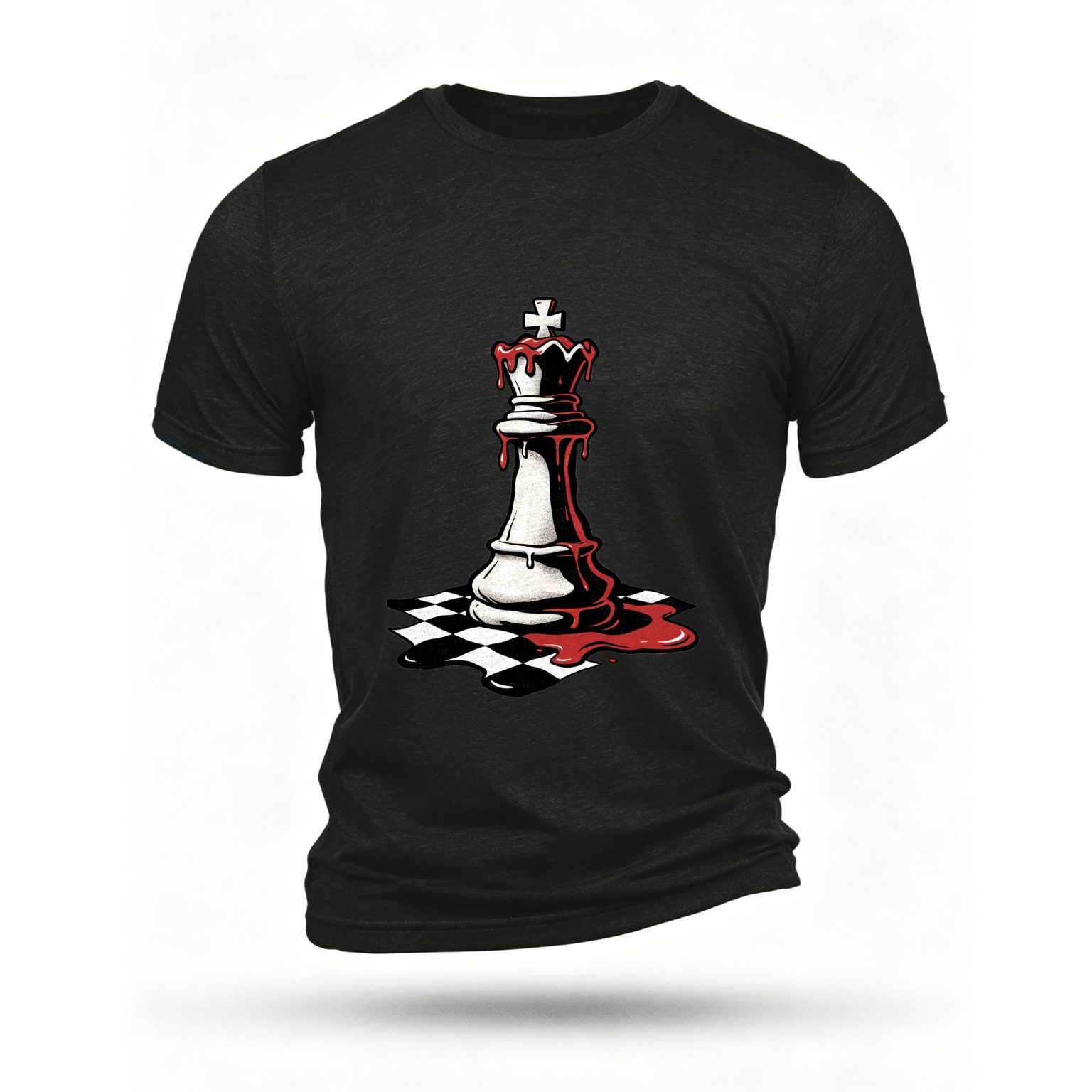 Black T-shirt, front print