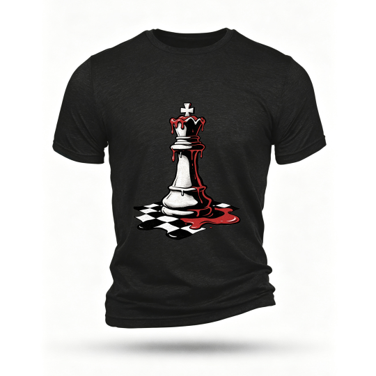 Black T-shirt, front print