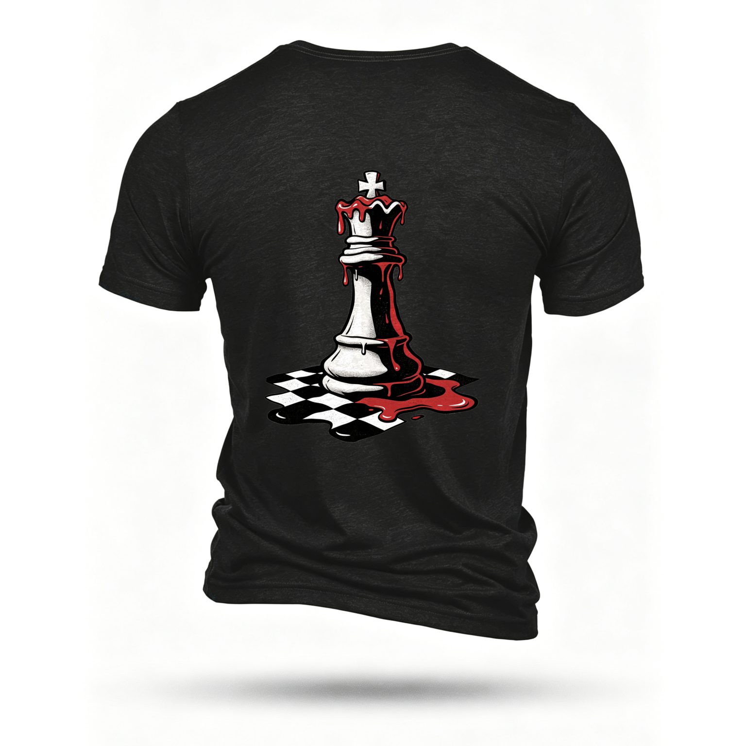 Black T-shirt, back print