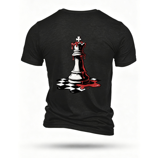 Black T-shirt, back print