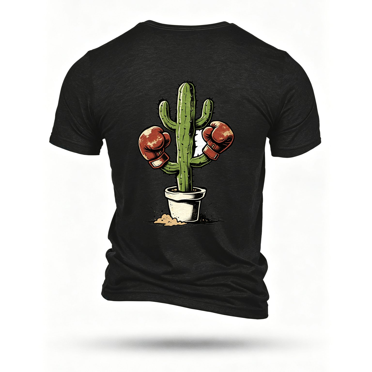 Black T-shirt, back print