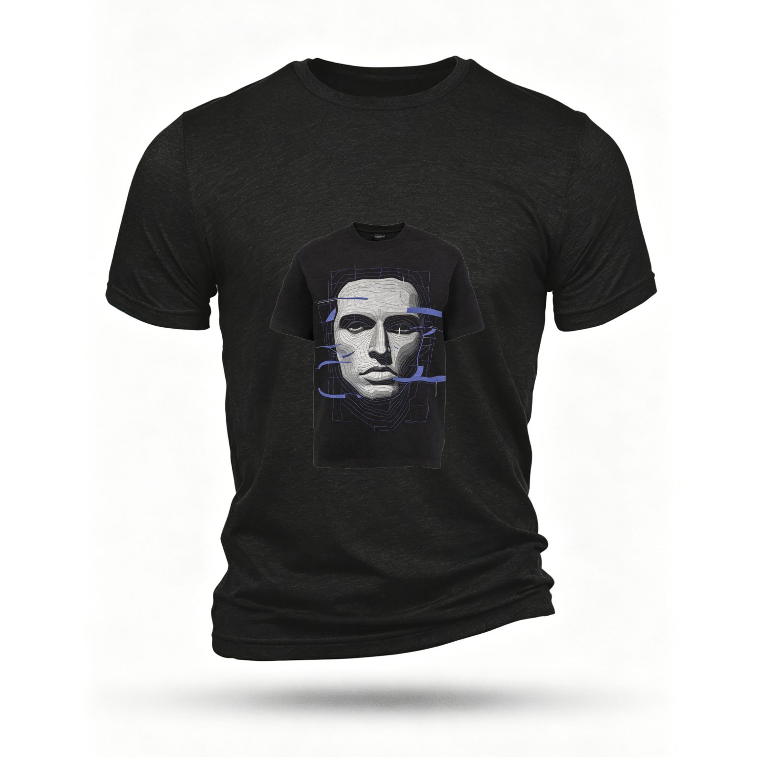 Black T-shirt, front print