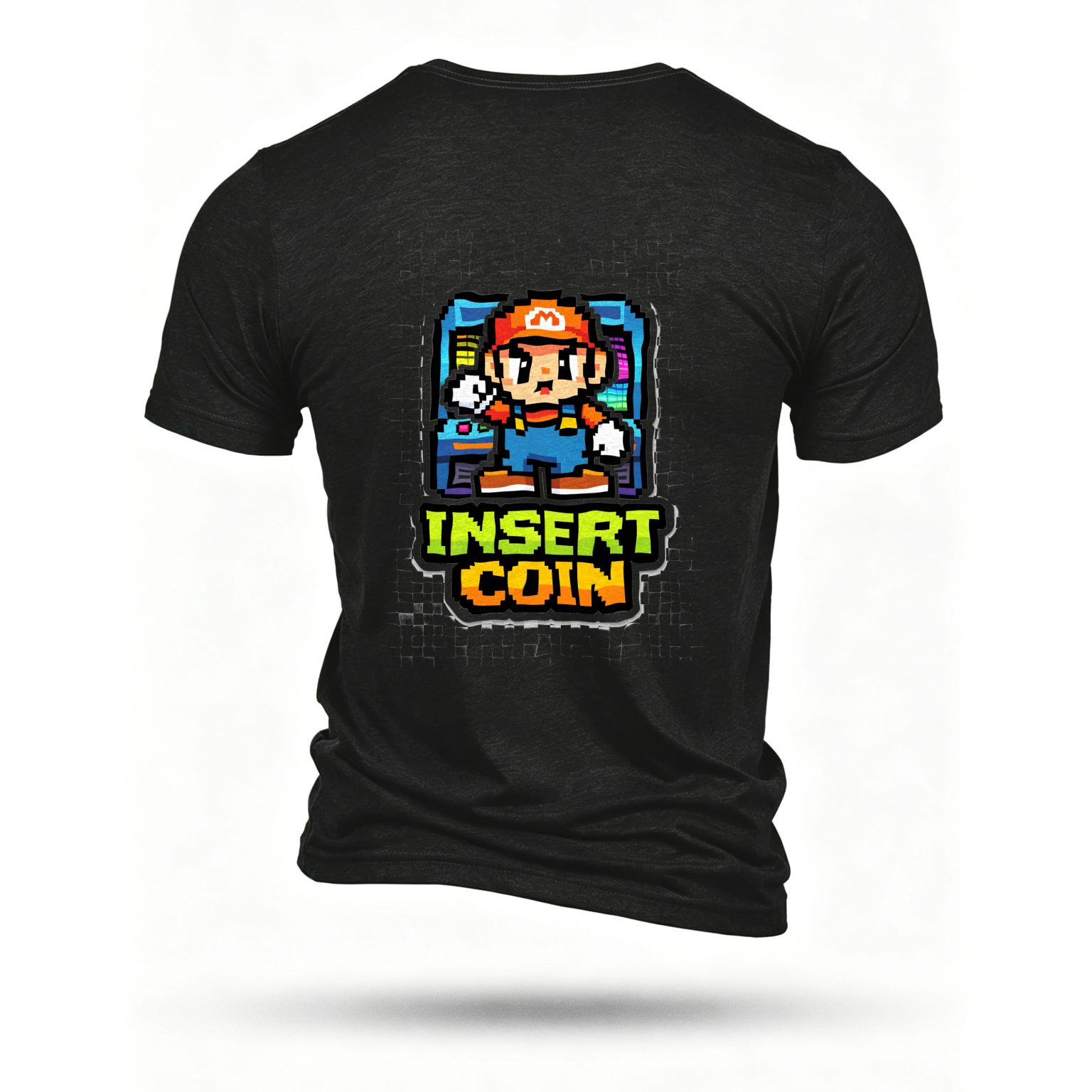 Black T-shirt, back print