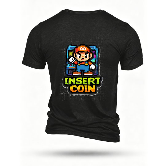 Black T-shirt, back print