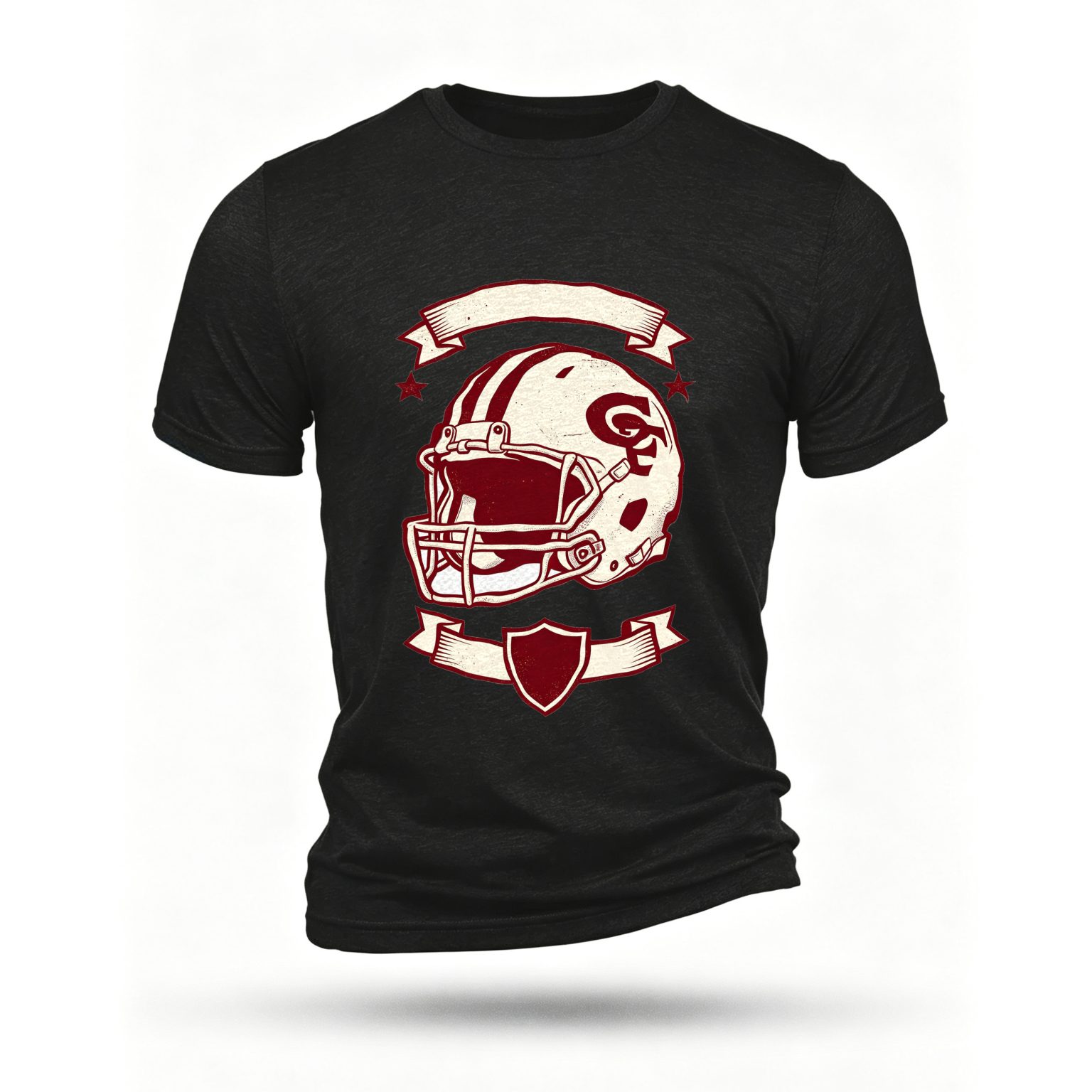 Black T-shirt, front print