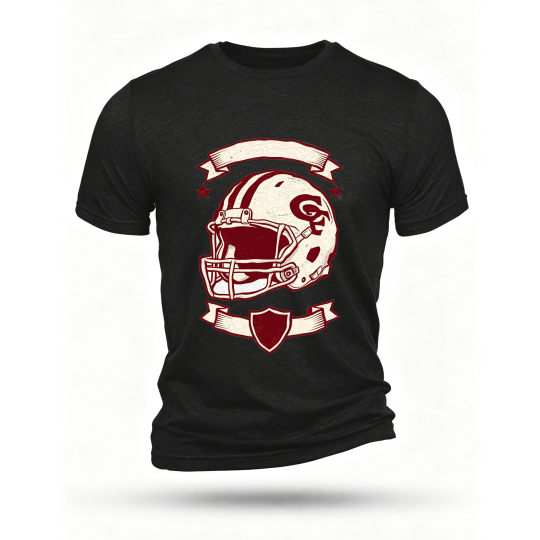 Black T-shirt, front print