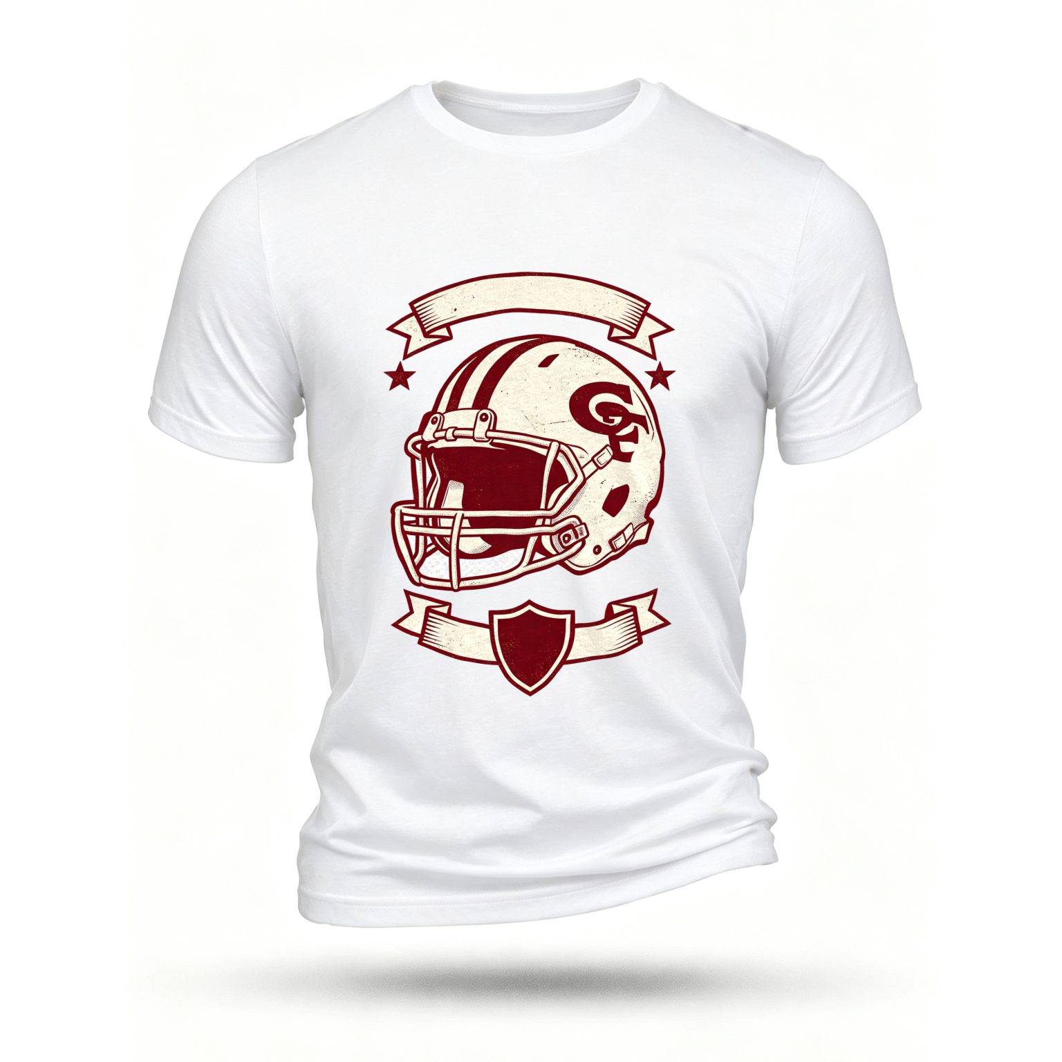 White T-shirt, front print