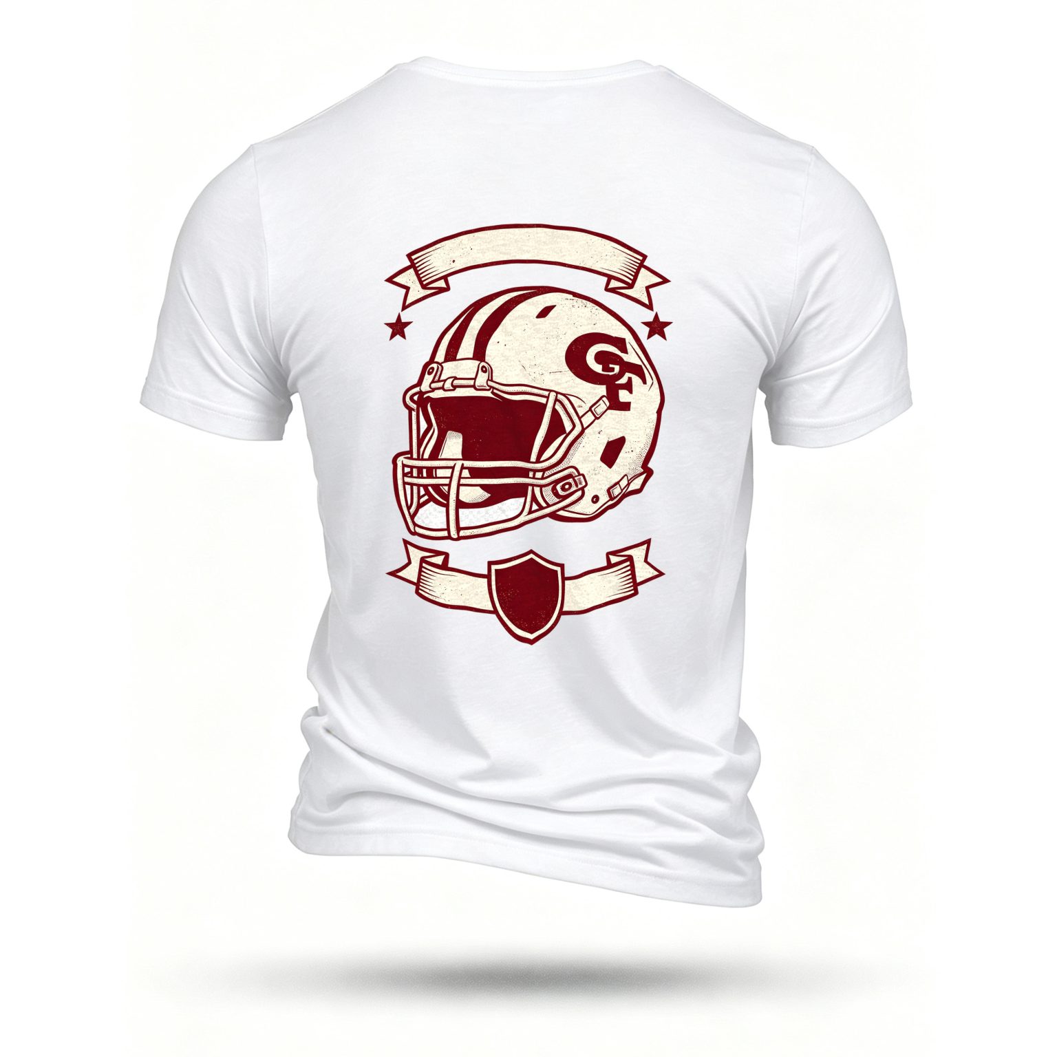 White T-shirt, back print