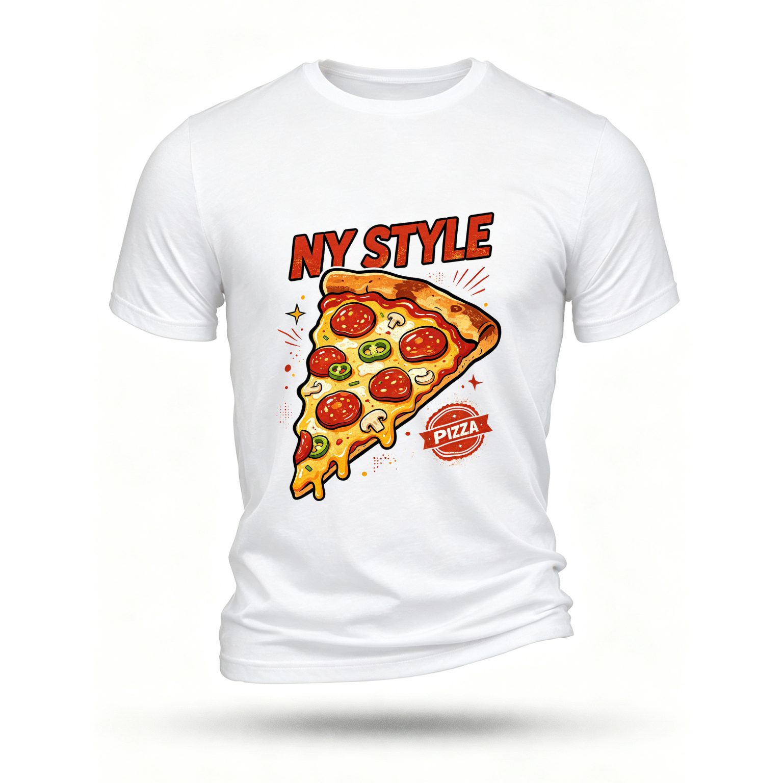 White T-shirt, front print