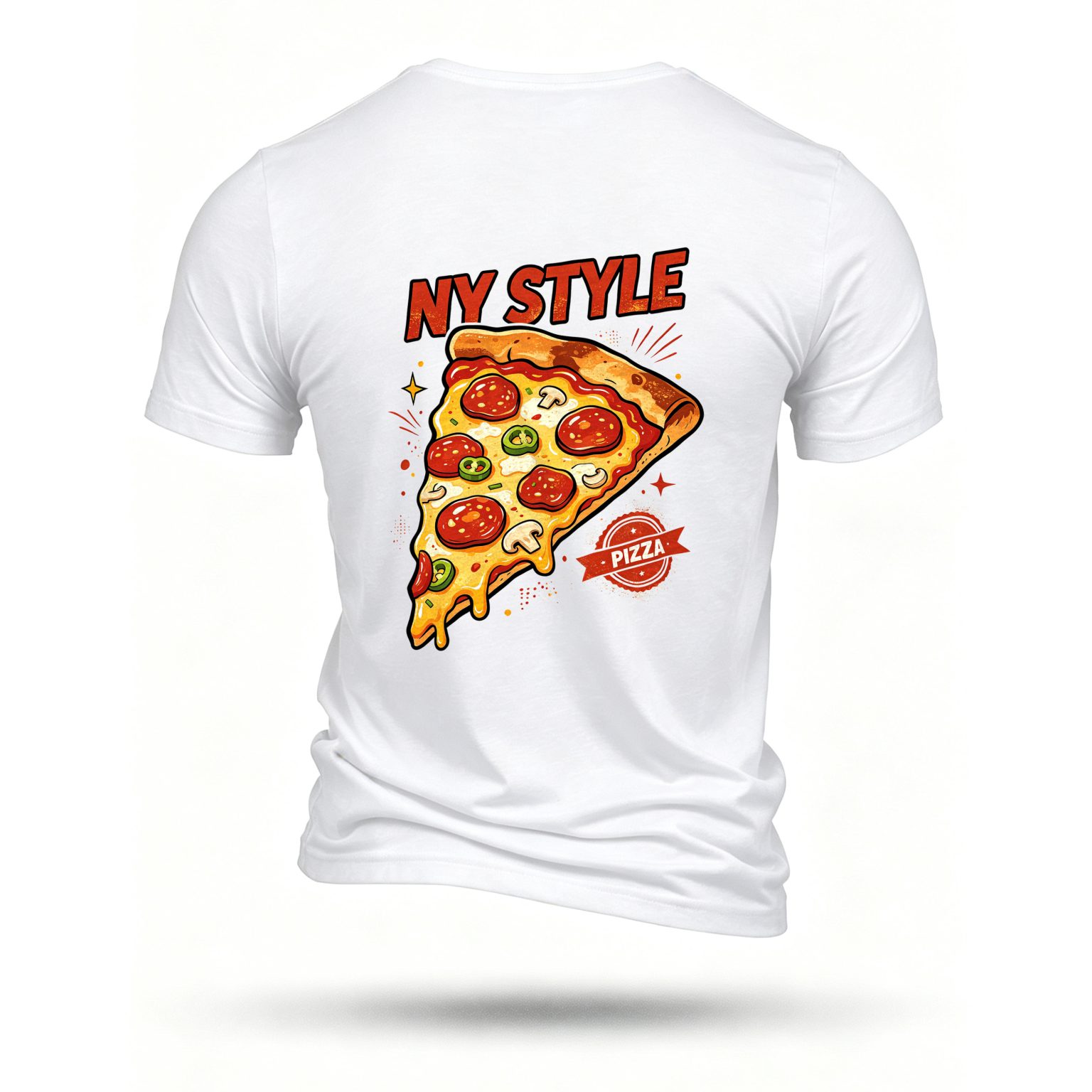 White T-shirt, back print